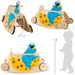 Kleiner Fuß 2-in-1 Holzfahrrad Schaukelstuhl Cookie Monster