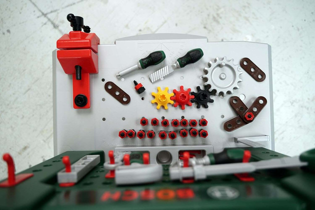 Bosch große Werkstatt mit Werkzeug für Kinder 77 Stück Klein 8574