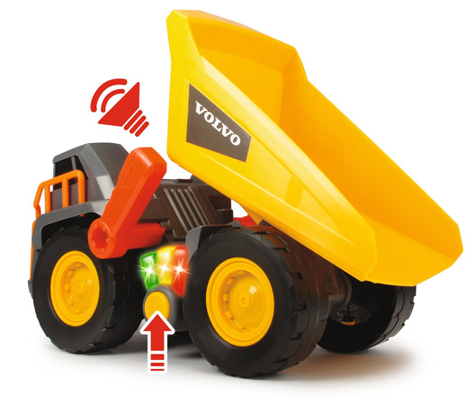 Dickie 372-5004 Volvo Construction Kipper mit Licht und Ton