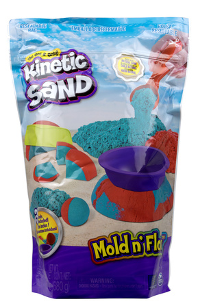 Kinetischer Sand Kinetic Sand Mo ld 'n Flow 2 Farben + 3 Zubehörteile