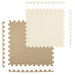 Humbi Schaumstoffbodenmatte 180x180 Großes wasserdichtes sicheres Schaumstoffpuzzle 9 Stück creme, beige