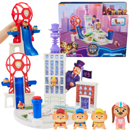 Paw Patrol The Mighty Kinofilm Big Set Liberty Hauptquartier + 4 Hundewelpen Figuren