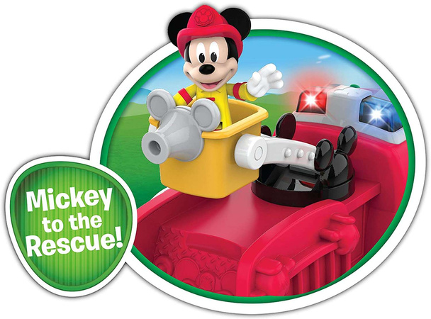 Micky Maus Großes Feuerwehrauto Interaktive Fahrzeugfigur Pluto Mickey Disney Licht und Ton
