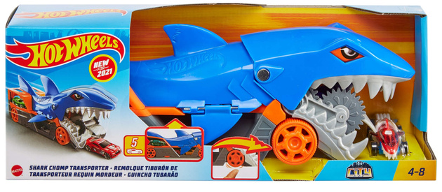 Hot Wheels City Shark Transporter Set + Fahrzeug
