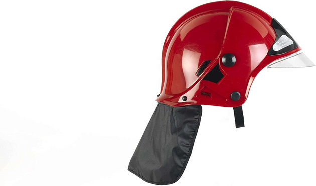 Klein Kask MSA Feuerwehrhelm mit abklappbarem Visier rot