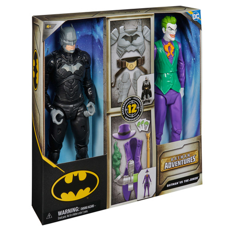Großes 2-in-1 DC Comics Batman vs Joker 30 cm Figuren + Zubehörset