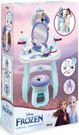 Disney Gefrorene Eiskönigin Toilette mit Hocker und Spiegel 2in1 + 10 Zubehör