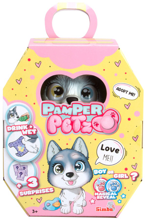 Pamper Petz Husky Hund aus der Windelbande 20 cm + Zubehör