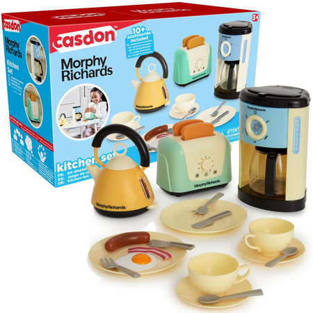 Casdon Frühstücks Set Morphy Richards Wasserkocher Kaffeemaschine Spielfutter