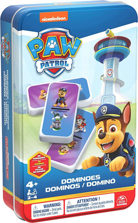 Kinderpartyspiel Domino Paw Patrol in einer Dose