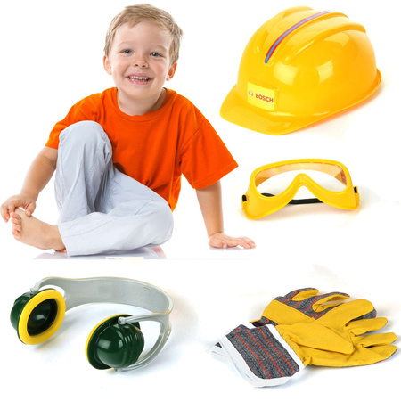 Holzfällerwerkzeug mit Helm Spielzeugset Klein