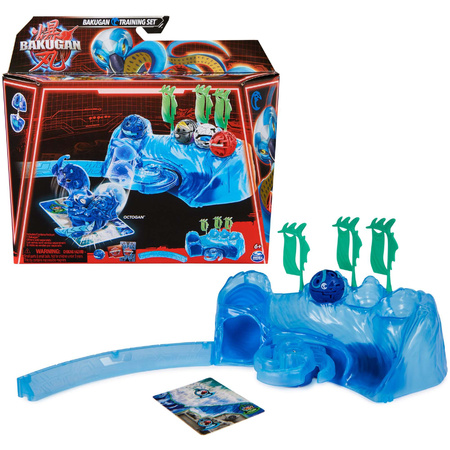 Bakugan Trainingsset + Octogan Aquatic Clan Figur Blau Strategiespiel