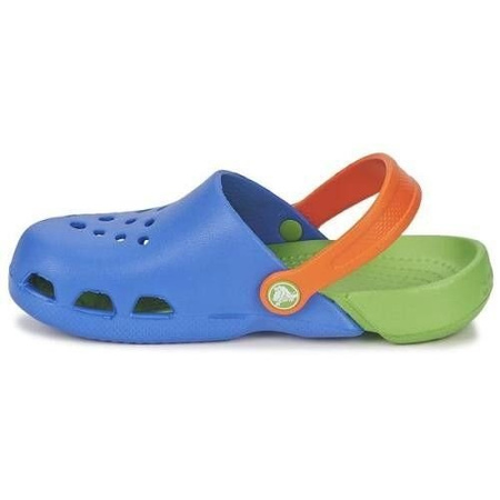 Crocs Kids Electro Sea Blue Lime Blaugrüne Flip-Flops für Kinder