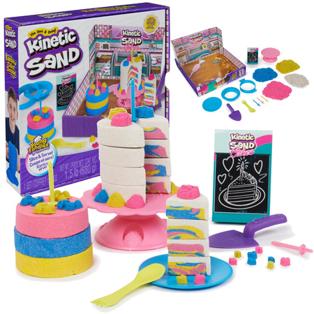 Kinetic Sand Kinetic Sand Rainbow Cake Shoppe Cake Shopper Torten + Zubehörset