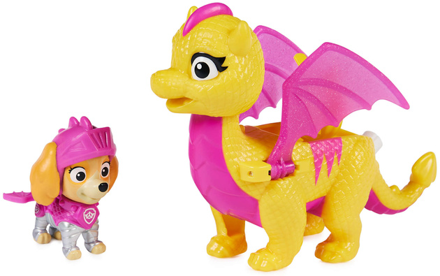 Paw Patrol Rescue Knights Ritter von Skye-Figur und Scorch-Drache