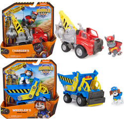 Paw Patrol Rubble Charger Baufahrzeug Roter Heppo Grabber mit Figur 6cm