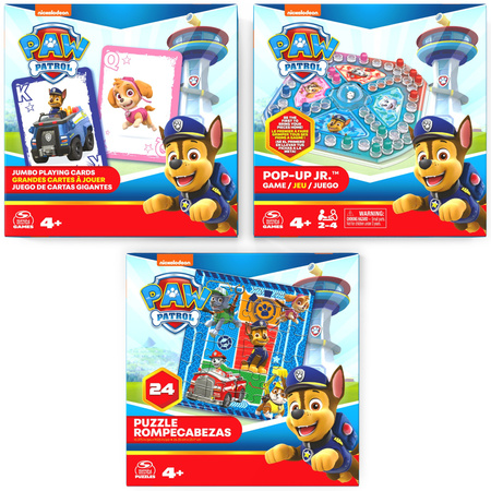 Paw Patrol 3-in-1-Spielset Puzzle Pop-Up-Würfel Jumbo-Karten