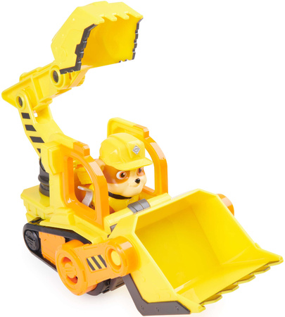 Paw Patrol Rubble und seine Crew Rubble&Crew Rubble Bagger Gelb Bulldozer Baufahrzeug mit Figur 6cm