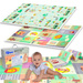 Humbi Doppelseitig faltbare Lernmatte aus XPE-Schaumstoff 120x180x0,8cm Tiere, Buchstaben, Zahlen Straßen 