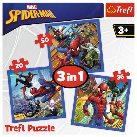 Trefl 34841 Puzzle 3in1 Spider-man Spider Force