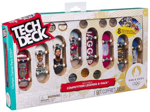 Tech Deck Set Competition Legends Paris 2024 8 Skateboards + Zubehör