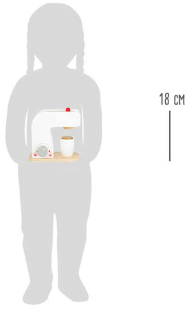 Kleine hölzerne Kaffeemaschine mit Fuß