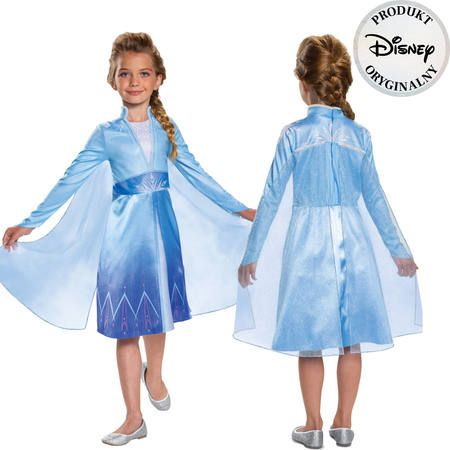 Kinderkostüm, Disney Karnevalskostüm Die Eiskönigin Elsa 124-135 cm 7-8 Jahre alt
