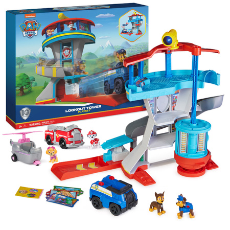 Paw Patrol Beobachtungsstation mit Polizeifahrzeug und Figuren