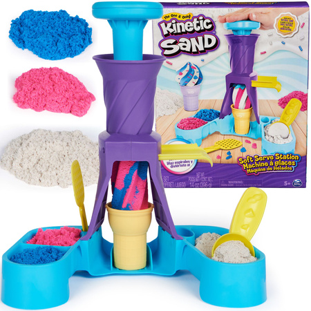 Kinetic Sand kinetischer Sand Eiscreme Set Soft Serve Station + Zubehör