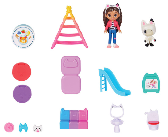Gabi's Purrfect Dollhouse Interactive 60 cm Big Big Dollhouse + Pussycat und Gabi Figuren Gabby's Purrfect Dollhouse Sound
