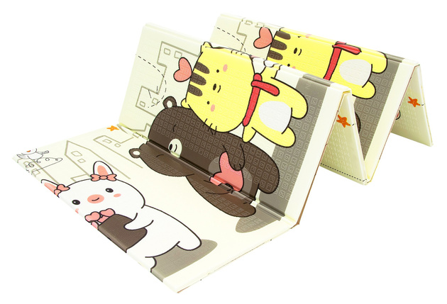 HUMBI Kinder Baby Spielmatte Krabbelmatte XPE Schaumstoff Doppelseitig Bildung