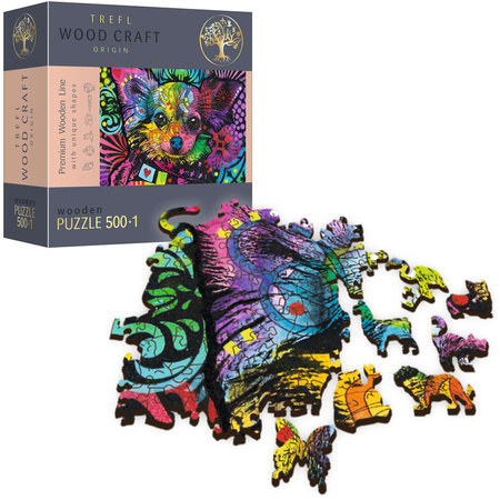 Trefl Holzpuzzle Buntes Hündchen 500 Elemente