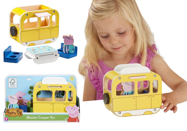 Charakter Peppa Wutz Wohnmobil aus Holz mit Figur