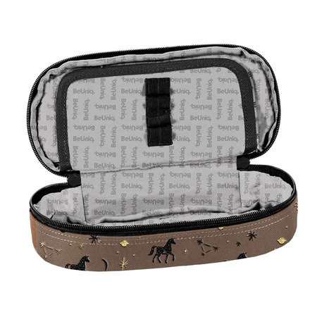 Paso School Federmäppchen mit einem Fach Sachet Braun in Einhörnern