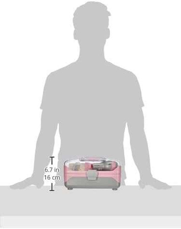 Friseurkoffer Kinder mehrfarbig Braun Haartrockner Akkutrockner Sound Klein