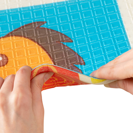 HUMBI Spielmatte Baby, Krabbelmatte, XPE Schaumstoff, Doppelseitig, Flatbar, Wasserdicht, Extra Größe, Teppich Babymatte, Rutschfest, 120x180 Giraffe Tiere