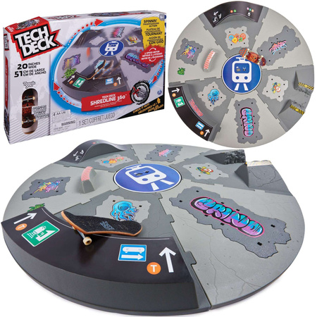 Tech Deck Shredline 360 Grad drehbares Rampenset 51 cm + Zubehör