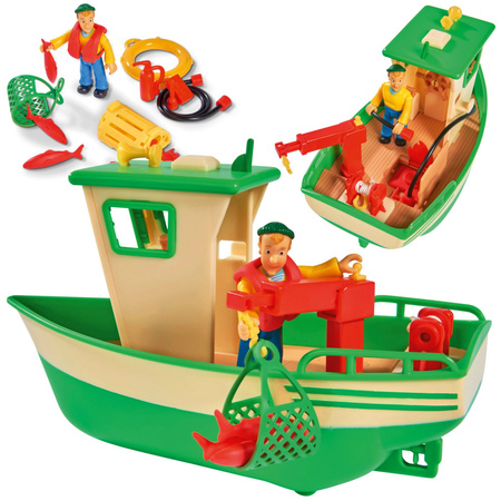 Simba Feuerwehrmann Sam Fischerboot Charliego + Figur + Zubehör
