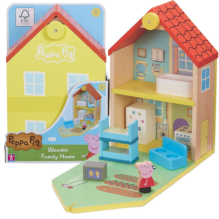 Charakter Peppa Wutz Familienhaus aus Holz