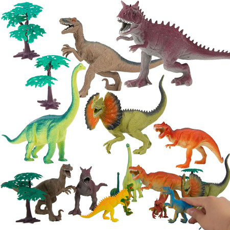 Set mit Dinosaurierfiguren + Zubehör 12 Stück