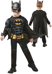 DC Comics Batman Karnevalskostüm schwarz Verkleidung 110-116 cm (5-6 Jahre)