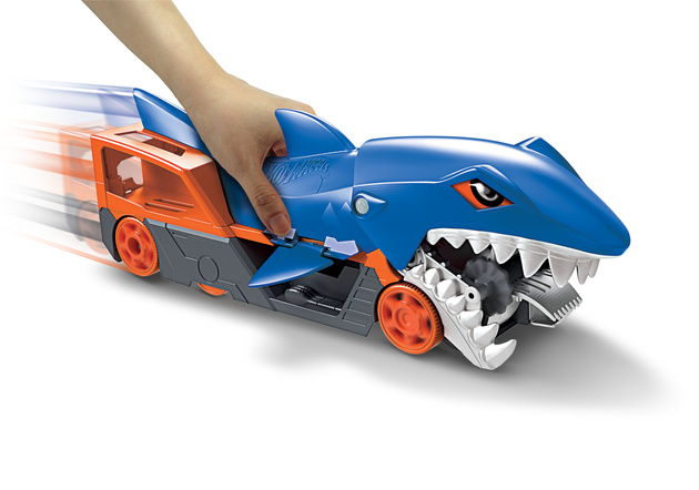 Hot Wheels City Shark Transporter Set + Fahrzeug