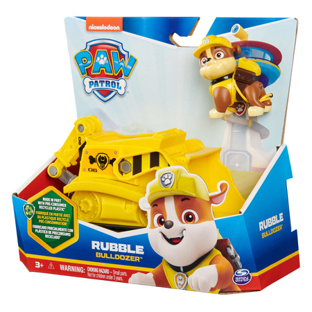Paw Patrol 2-in-1 Buddel Buddel Rubble Fahrzeug mit Öko-Figur