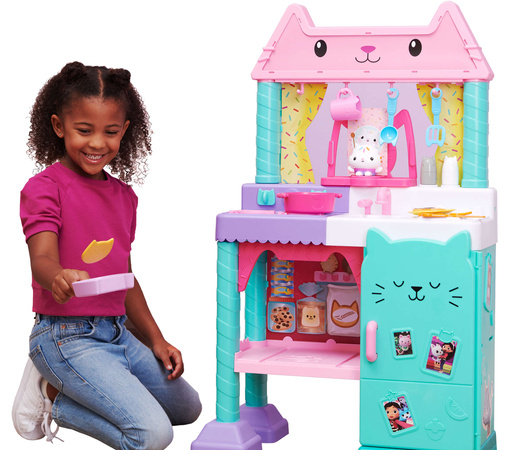 Gabby's Dollhouse Küche Kochen mit Gabby Cakey interaktive Küche 90cm 23 Elemente