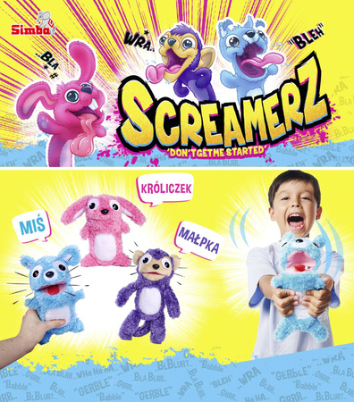ScreamerZ Interactive Screamer Maskottchen Lila Affe mit Sound