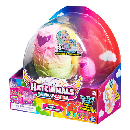 Hatchimals Rainbow-cation Familienhaus mit Figuren großes gelbes Ei