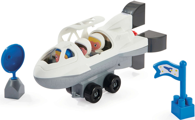 Ecoiffier Abrick Space Hauptquartier Blöcke 23 Stück Rakete