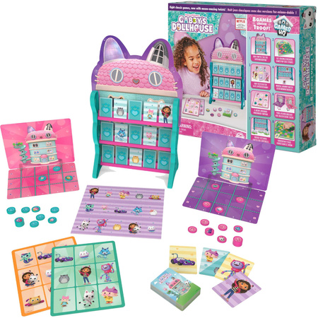 Gabis Katzenhaus 8in1 Spiele Tic-Tac-Toe Memory Bingo Dame Buntes Rennen
