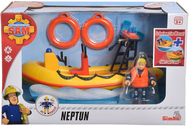 Simba Fireman Sam Rettungsboot Neptun Neptun Motorboot+Penny Figur+Zubehör