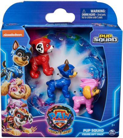 Paw Patrol The Movie 2 Kleiner Satz von 3 Figur Hunde Skye Chase Marshall Welpen